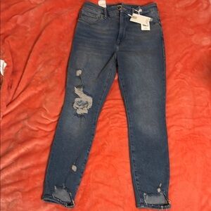 Distressed Blue Jeans for Women